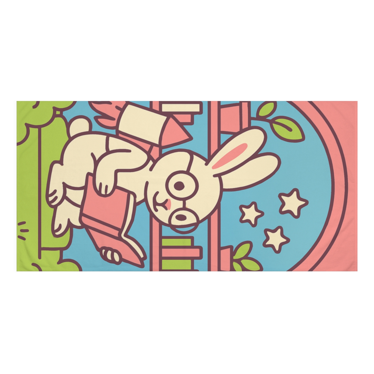 Rocket Rabbit Library decorative home towelscustom towels