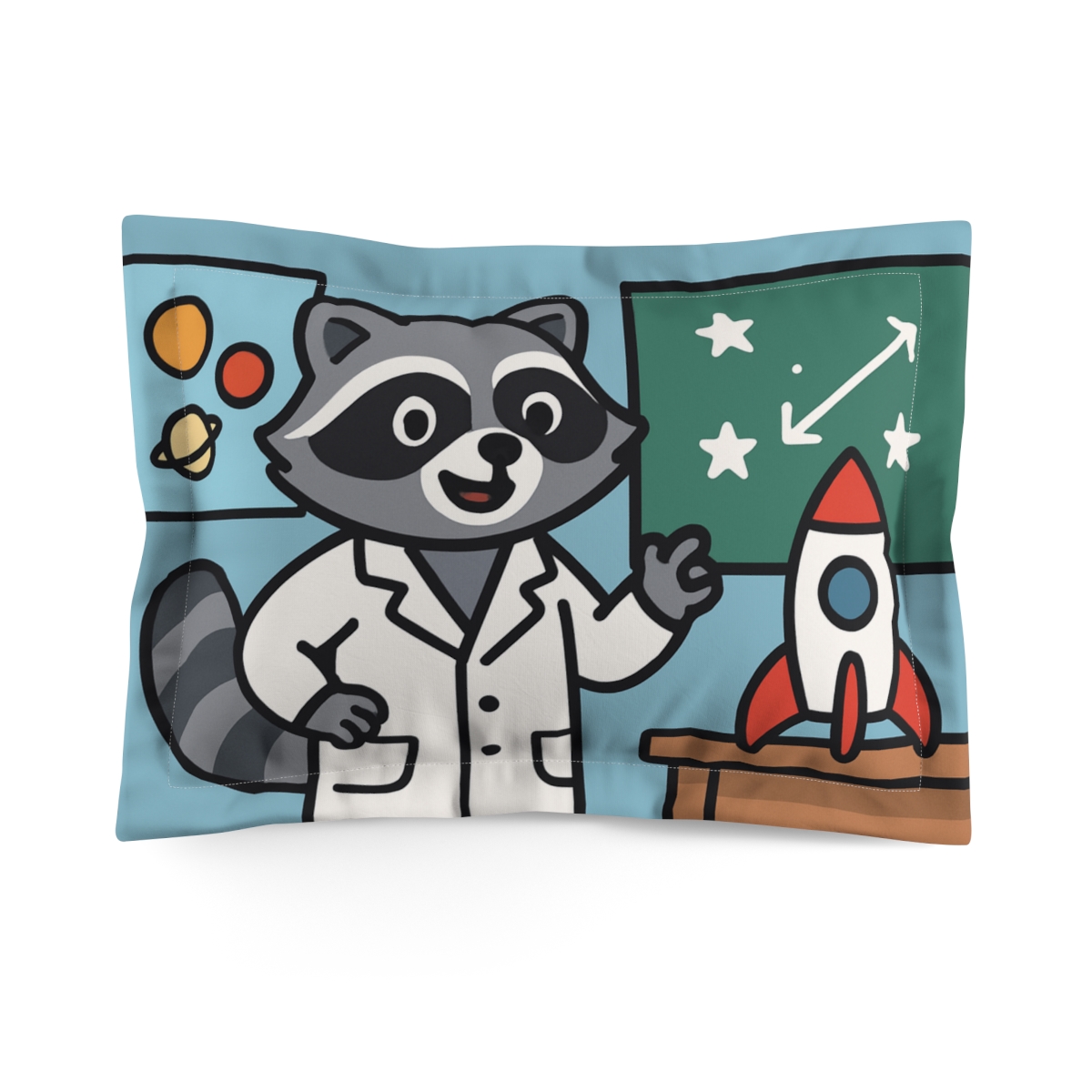 Rocket Raccoon Science Lab stylish throw pillows