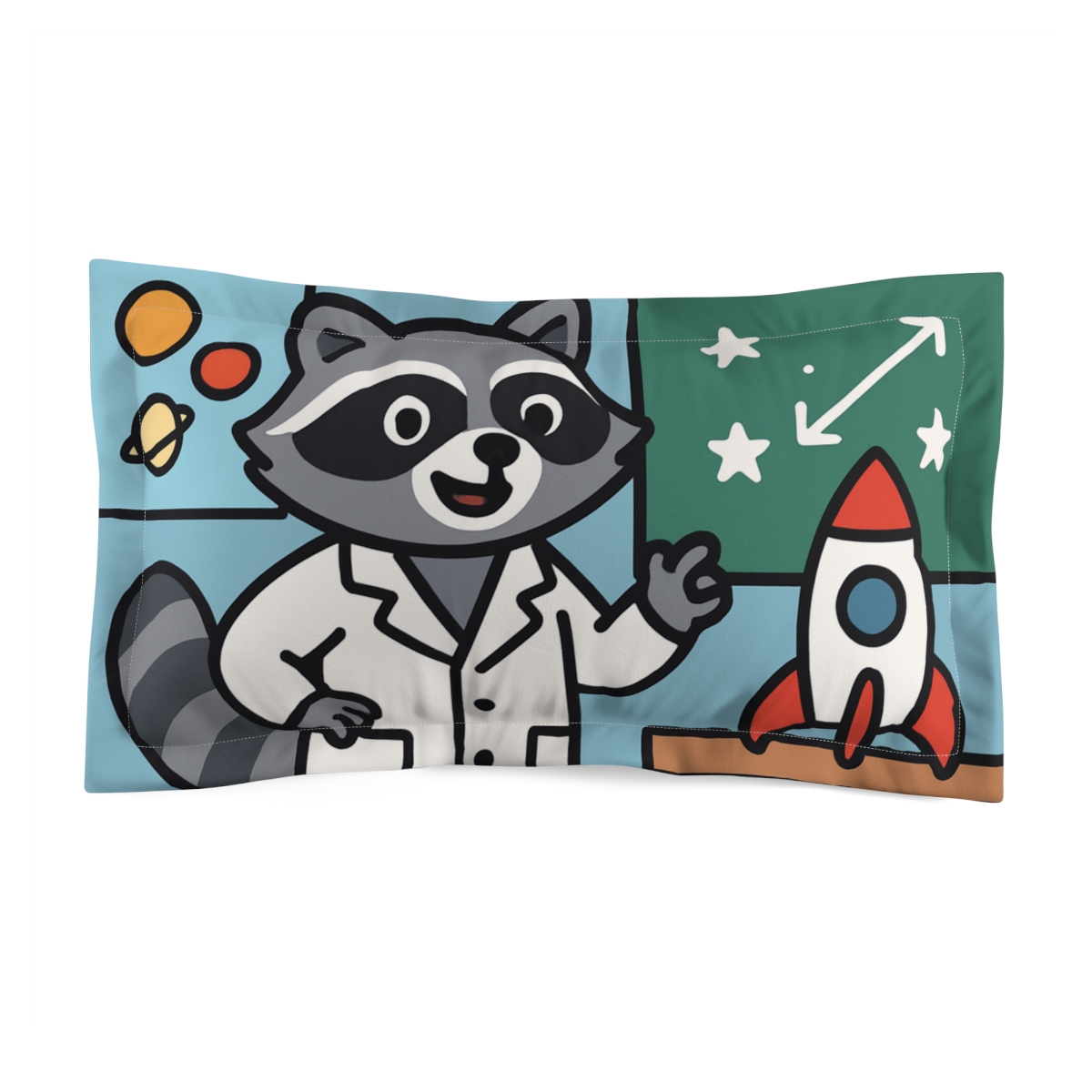 Rocket Raccoon Science Lab stylish throw pillows