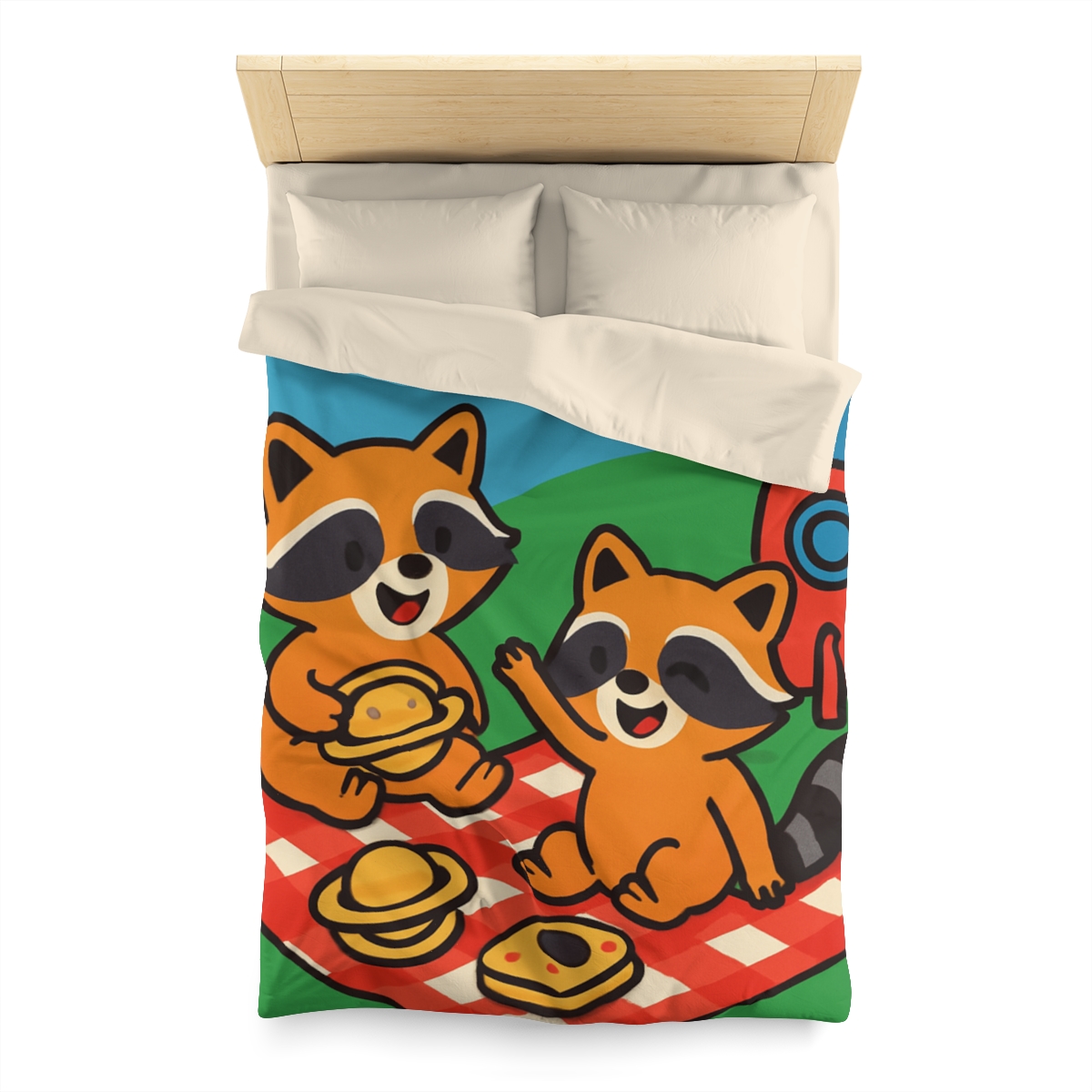 Rocket Racers Picnic designer printed duvets