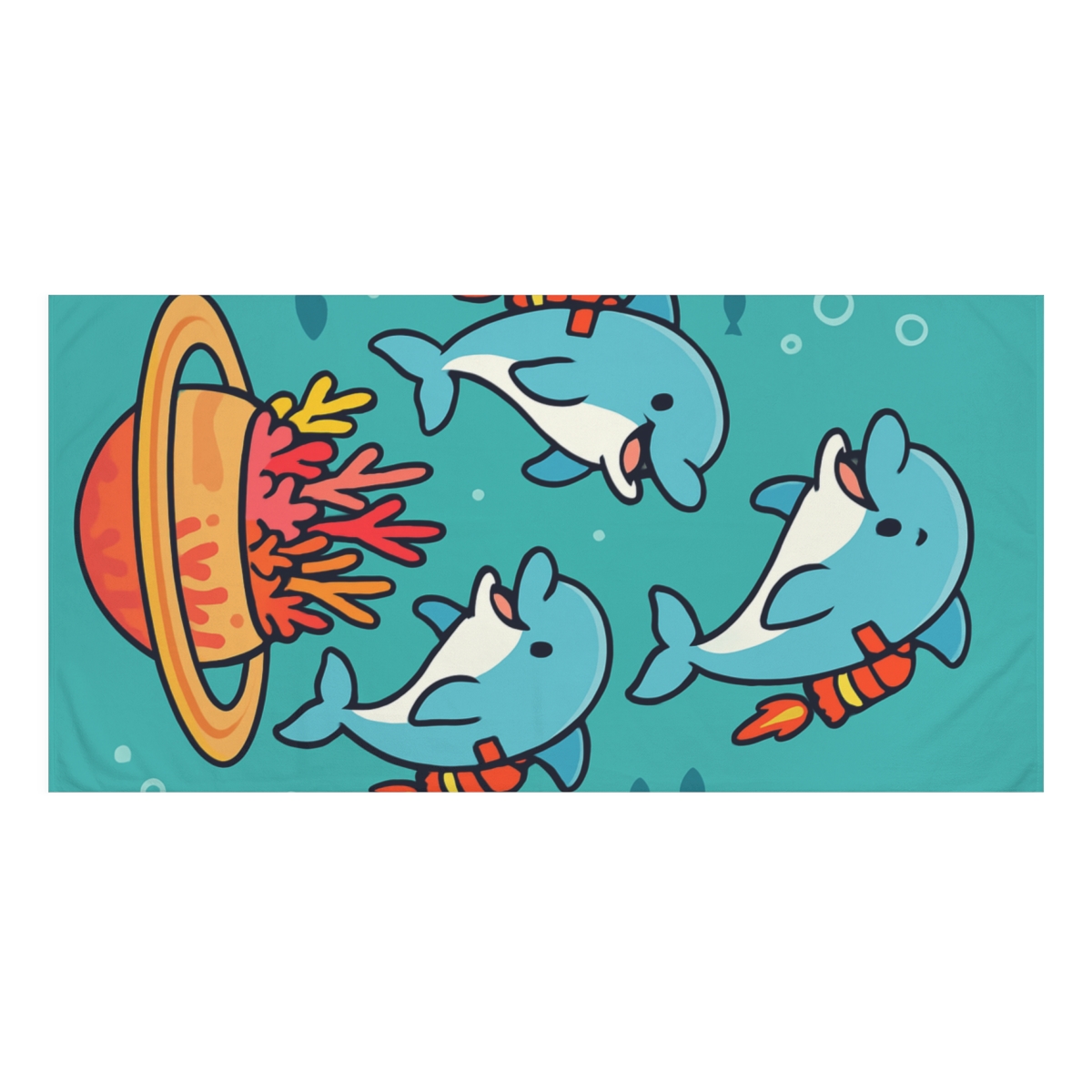 Rocket Reef Dolphin Parade stylish beach towels
