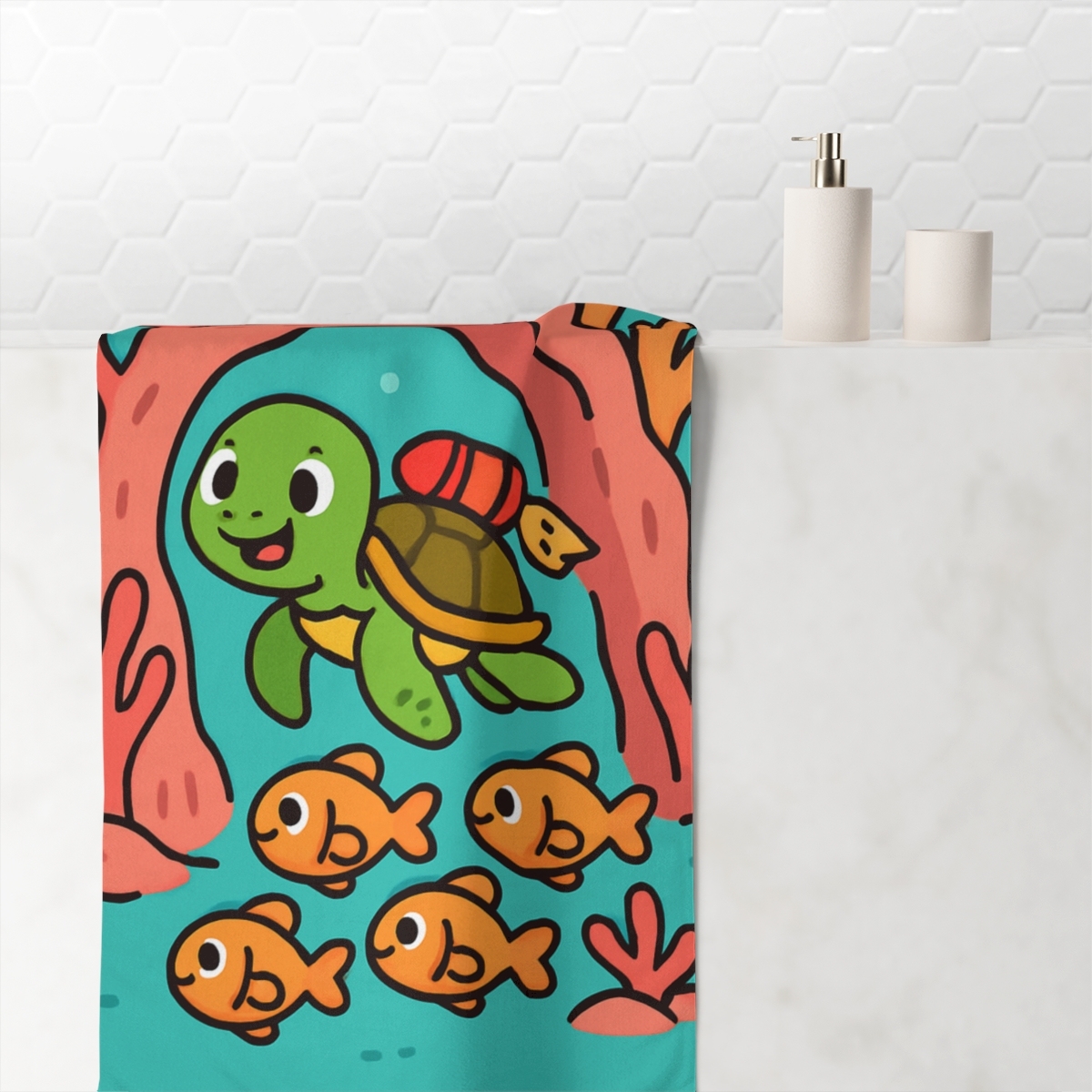 Rocket Reef Turtle Patrol unique gift towels
