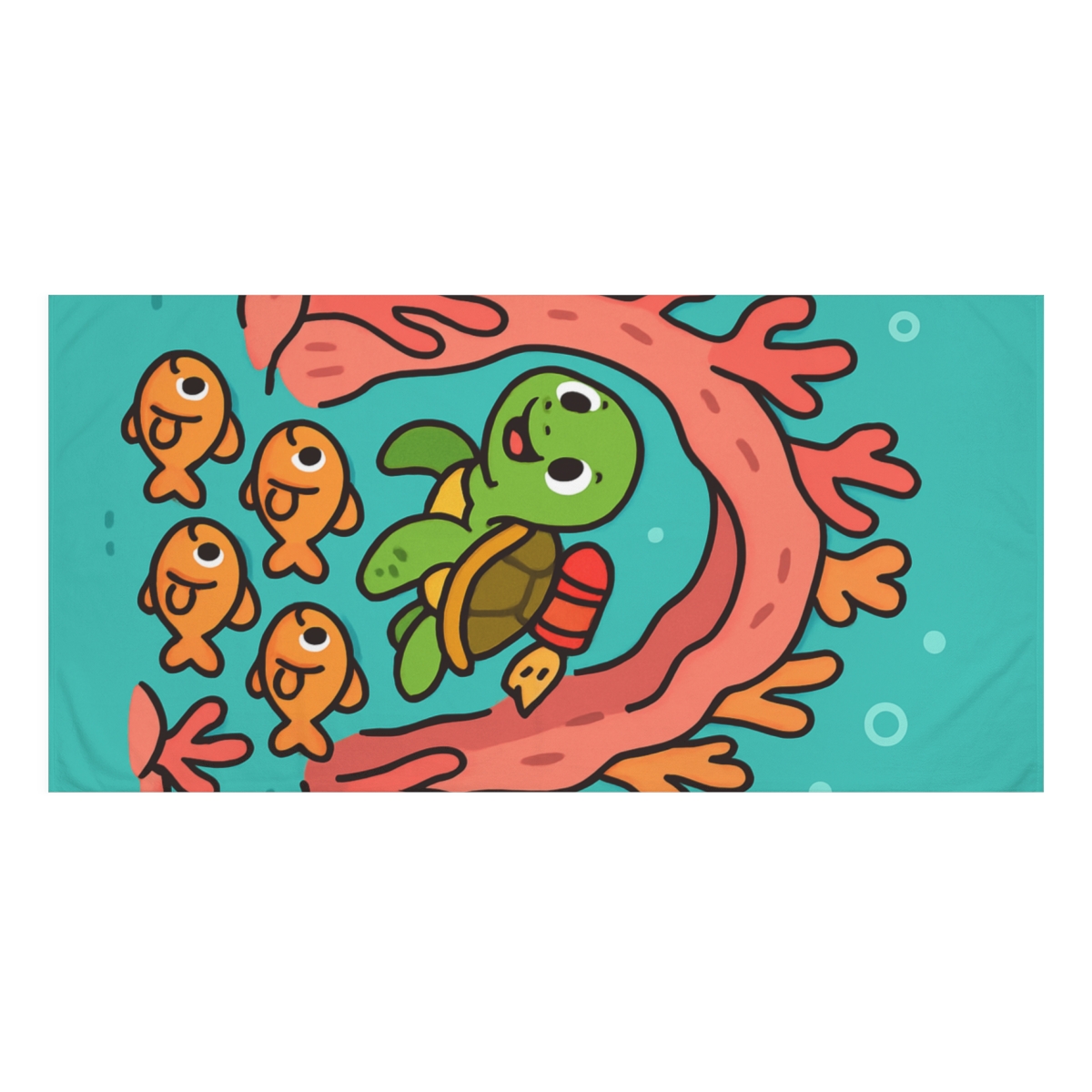 Rocket Reef Turtle Patrol unique gift towels