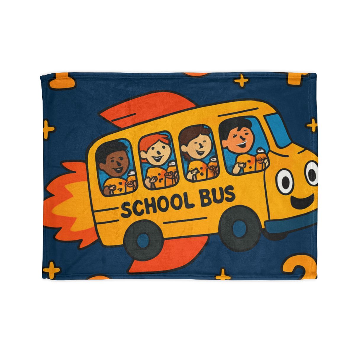 Rocket School Bus To Planet Math decorative home blankets