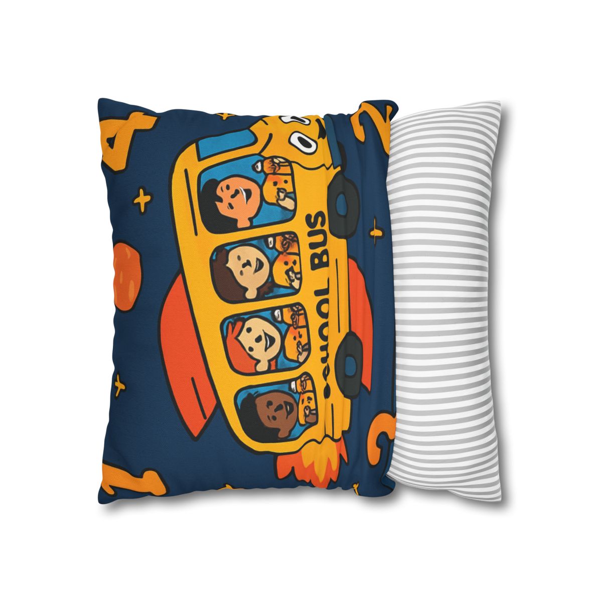 Rocket School Bus To Planet Math stylish decorative pillowcases