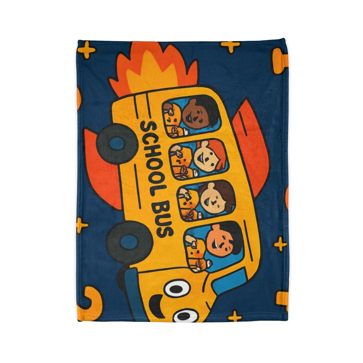 Rocket School Bus To Planet Math decorative home blankets