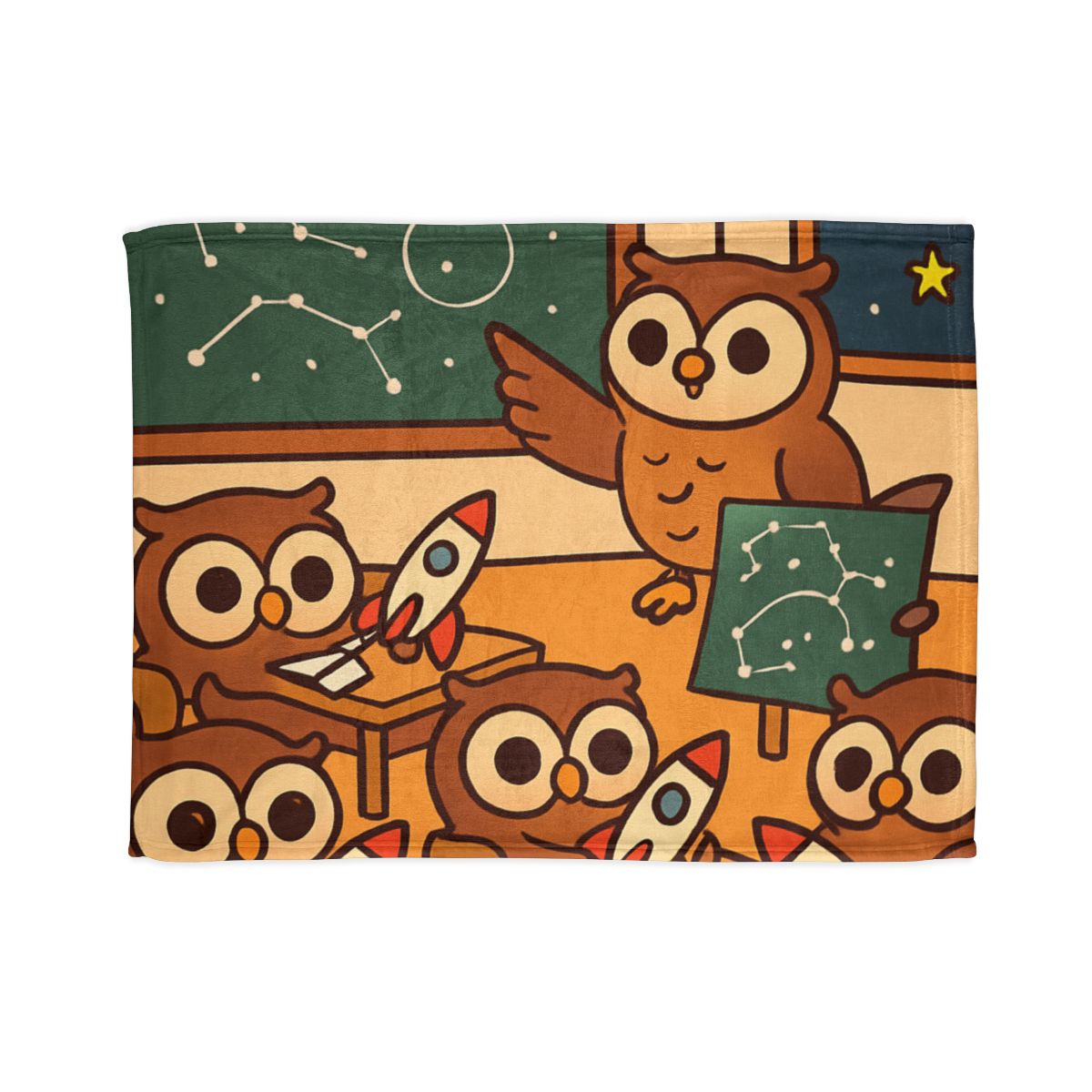 Rocket School Of Owls warm winter blankets