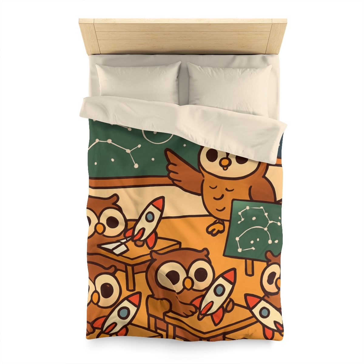 Rocket School Of Owls stylish duvet covers