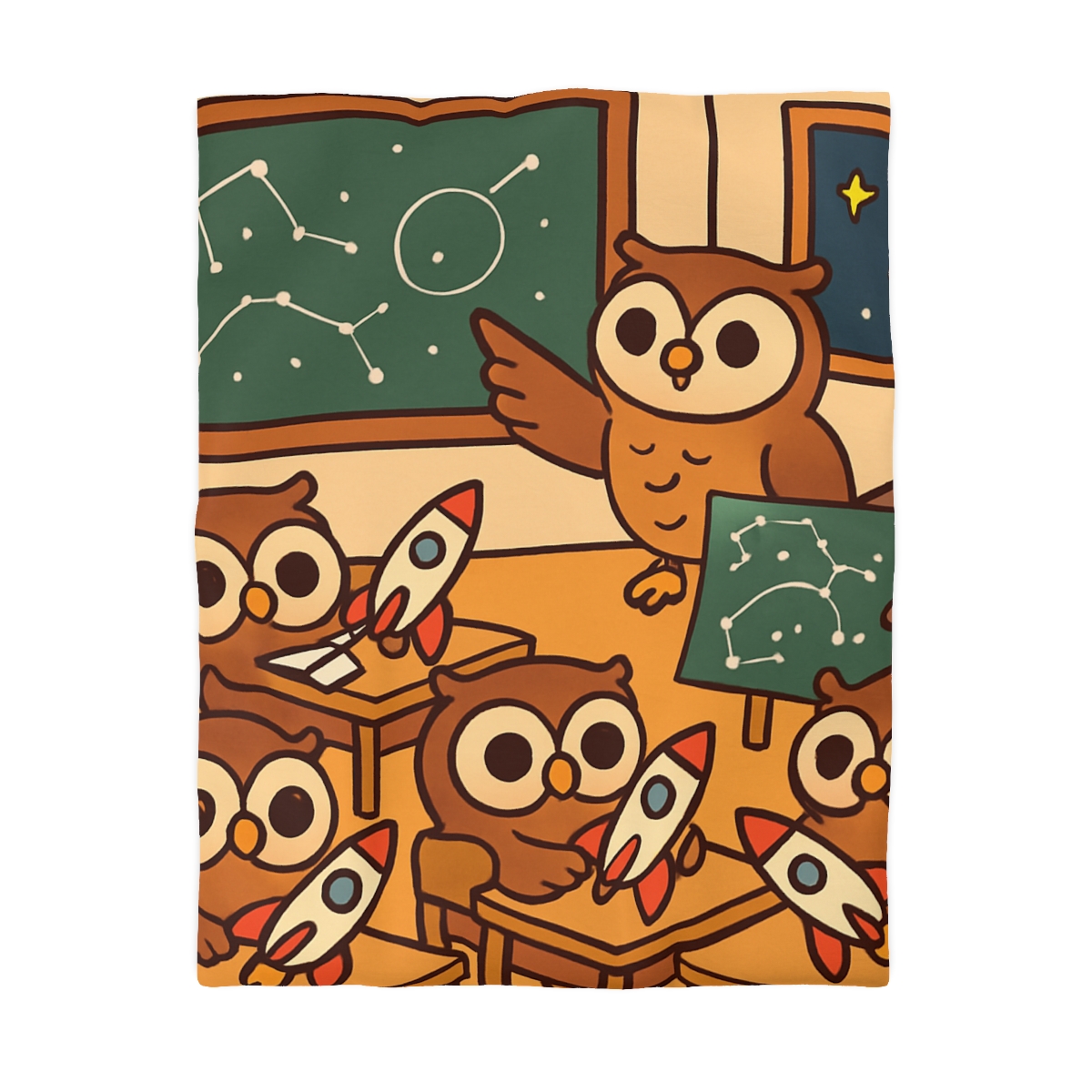 Rocket School Of Owls stylish duvet covers