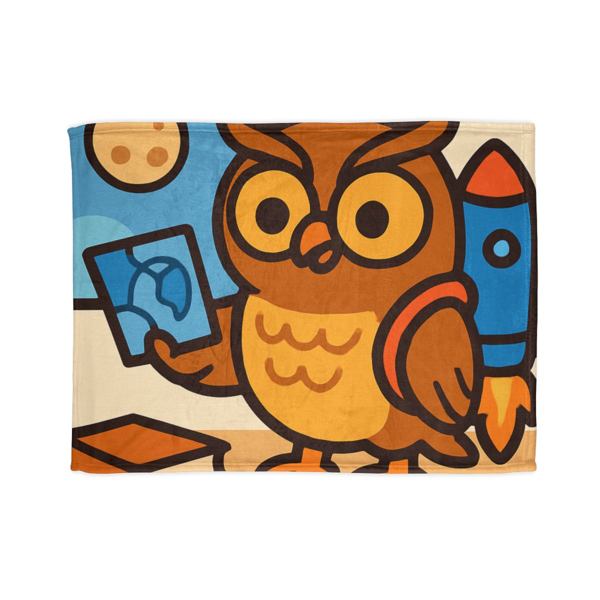 Rocket School Owl unique gift blankets