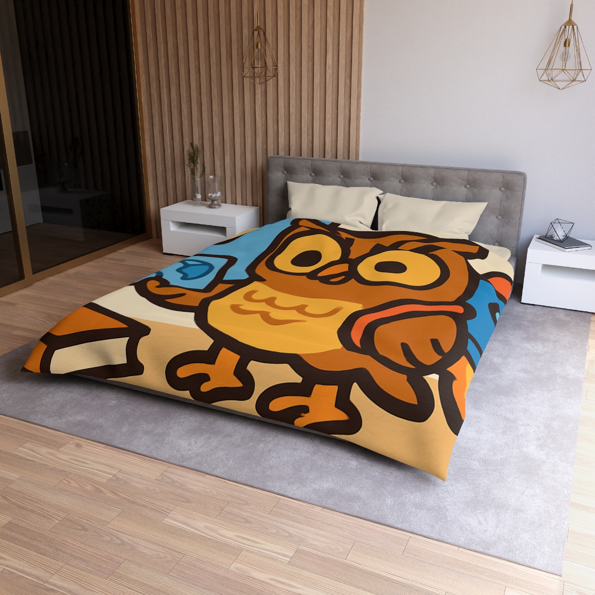 Rocket School Owl custom duvets