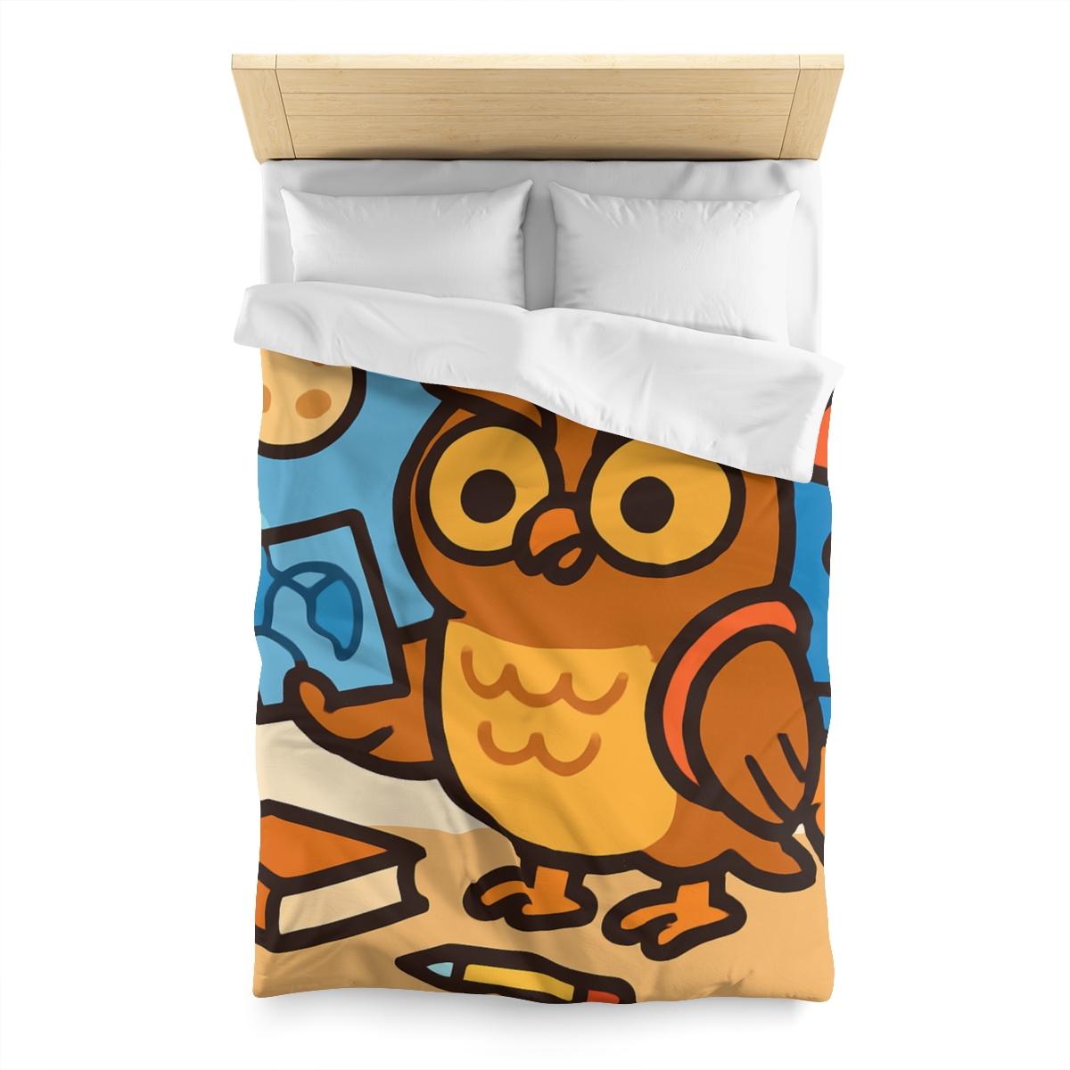 Rocket School Owl custom duvets