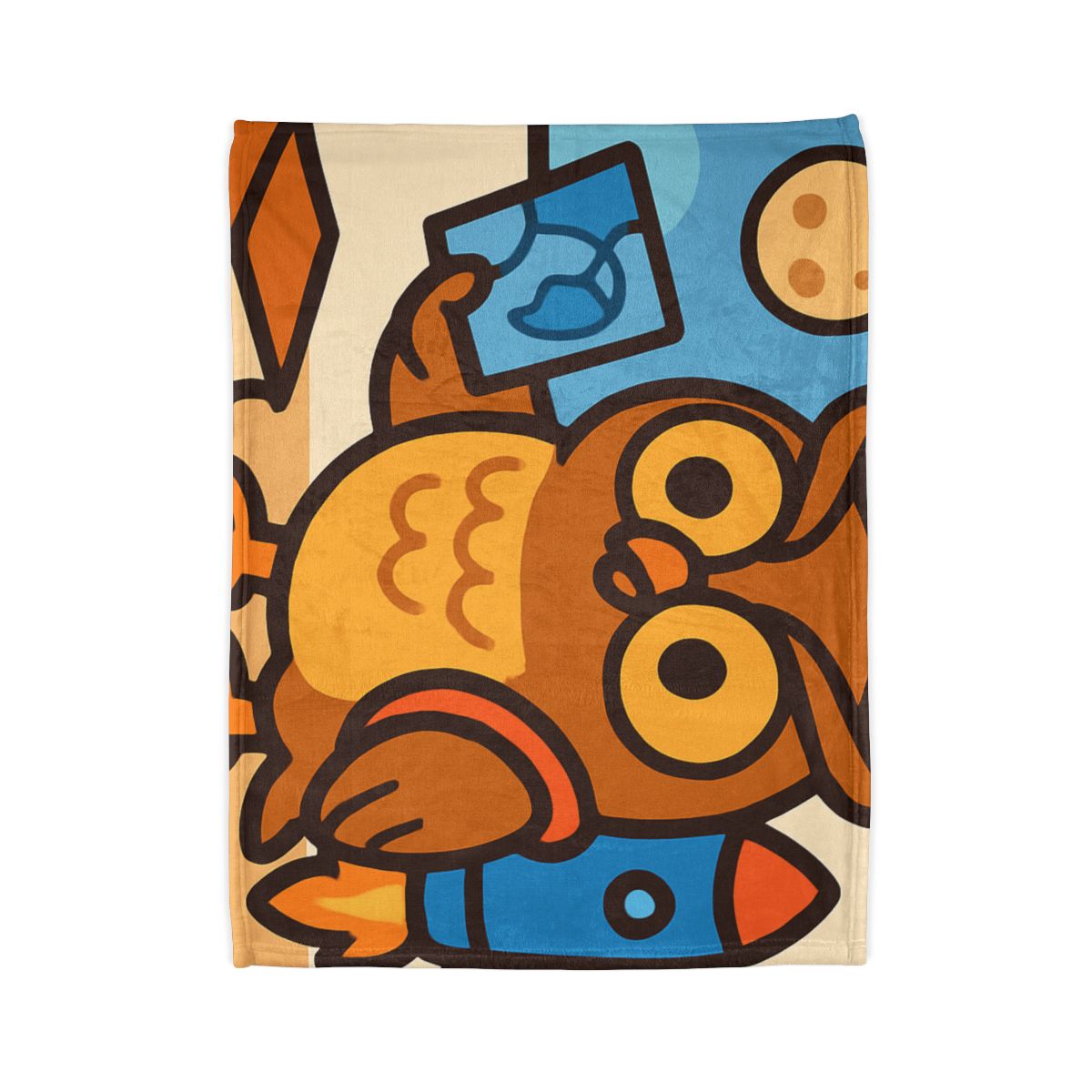 Rocket School Owl unique gift blankets