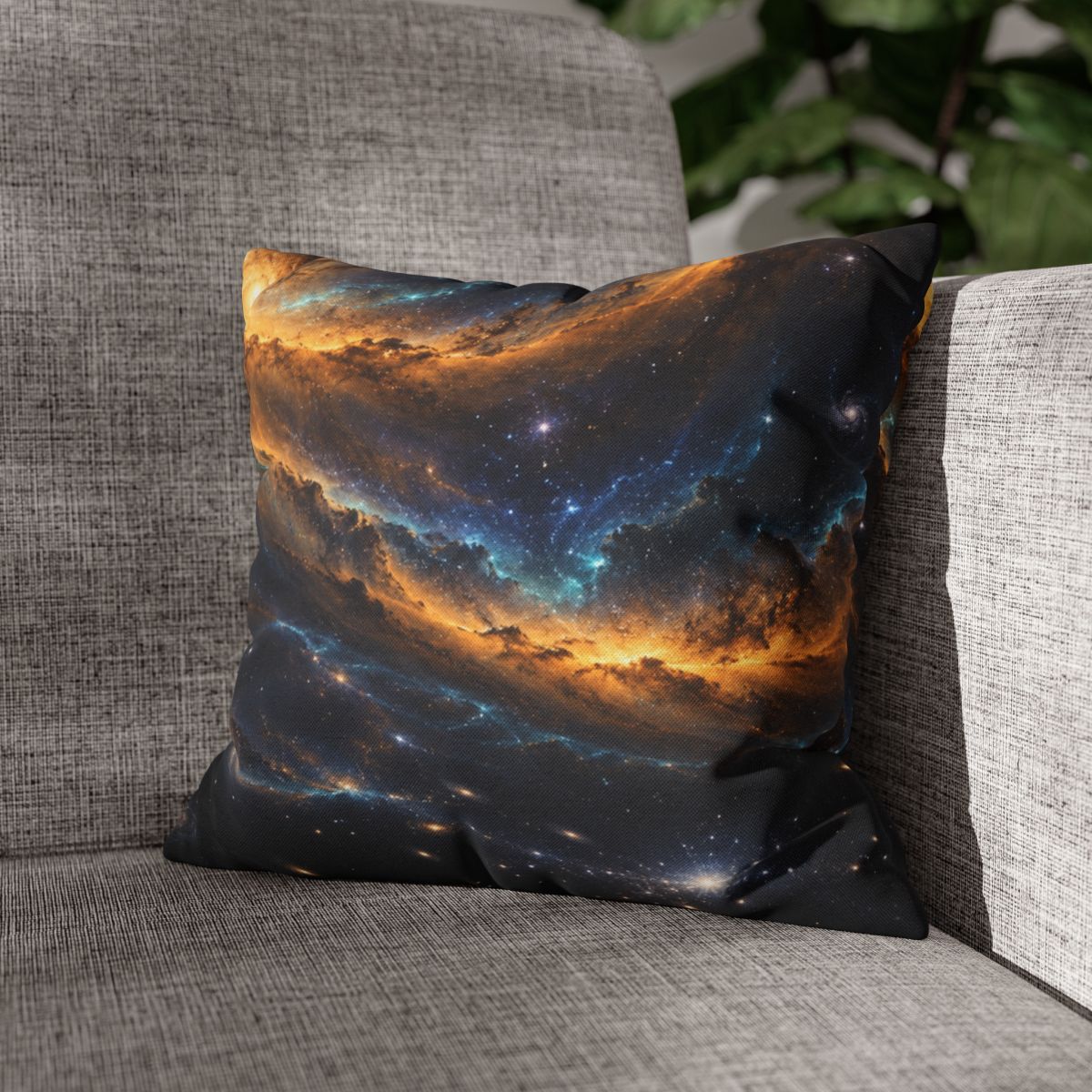 Saffron Voidwave Canopy soft cotton pillow cases [AI-898c4bb3-22ce091764f5]