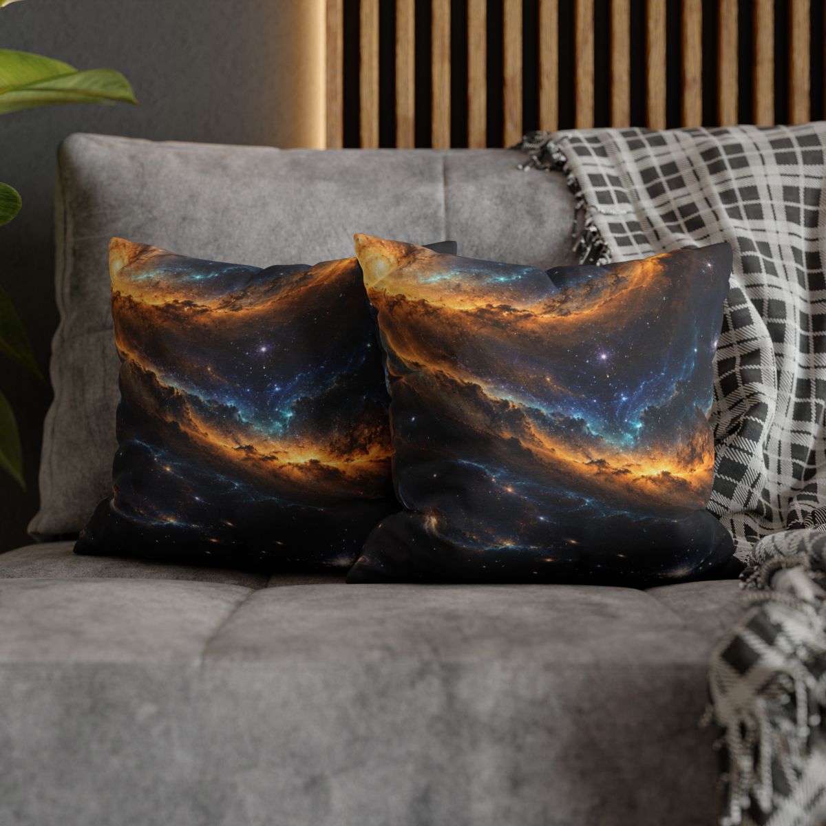 Saffron Voidwave Canopy soft cotton pillow cases [AI-898c4bb3-05be2d6ddc1e]