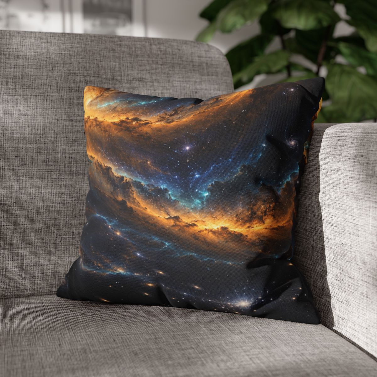 Saffron Voidwave Canopy soft cotton pillow cases [AI-898c4bb3-9cf4491b8a0b]