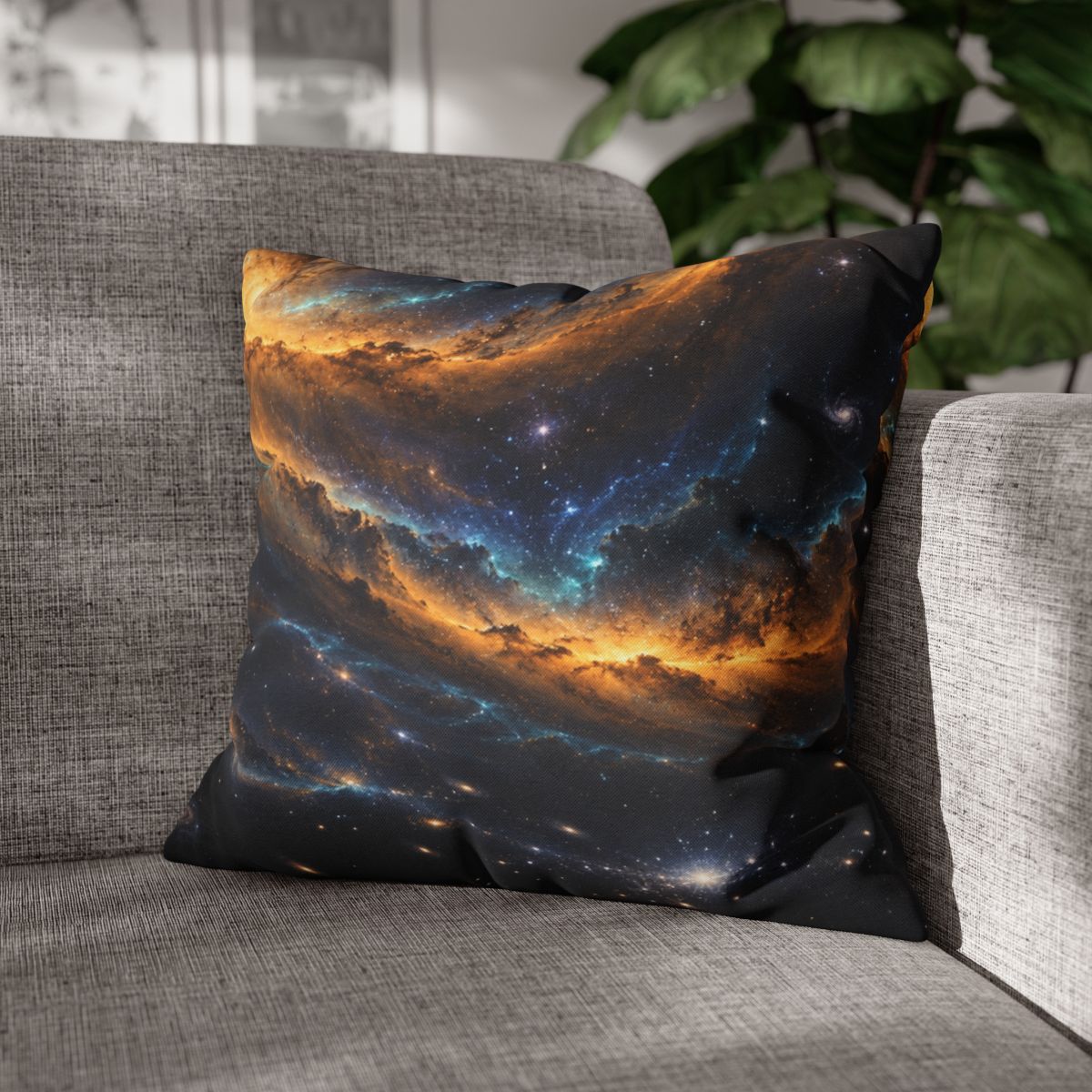Saffron Voidwave Canopy soft cotton pillow cases [AI-898c4bb3-3dfe2987a7d5]