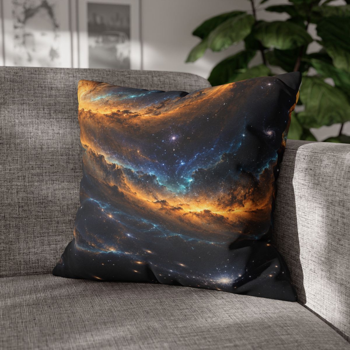 Saffron Voidwave Canopy soft cotton pillow cases [AI-898c4bb3-c5294dfea653]