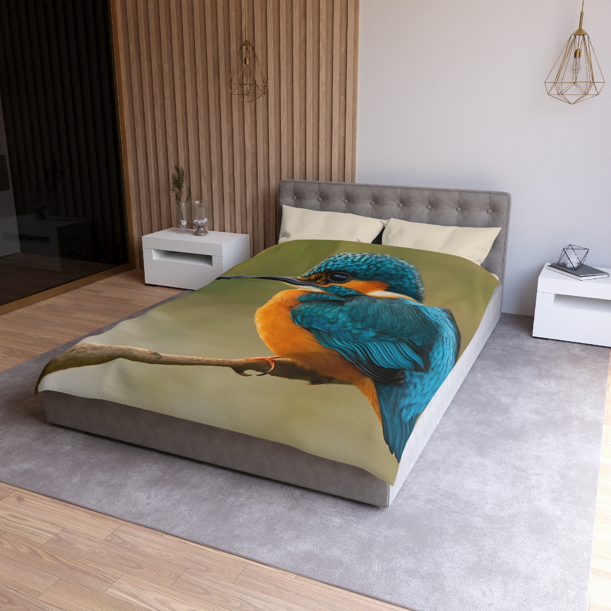 Sapphire Bolt Kingfisher trendy bedroom duvets