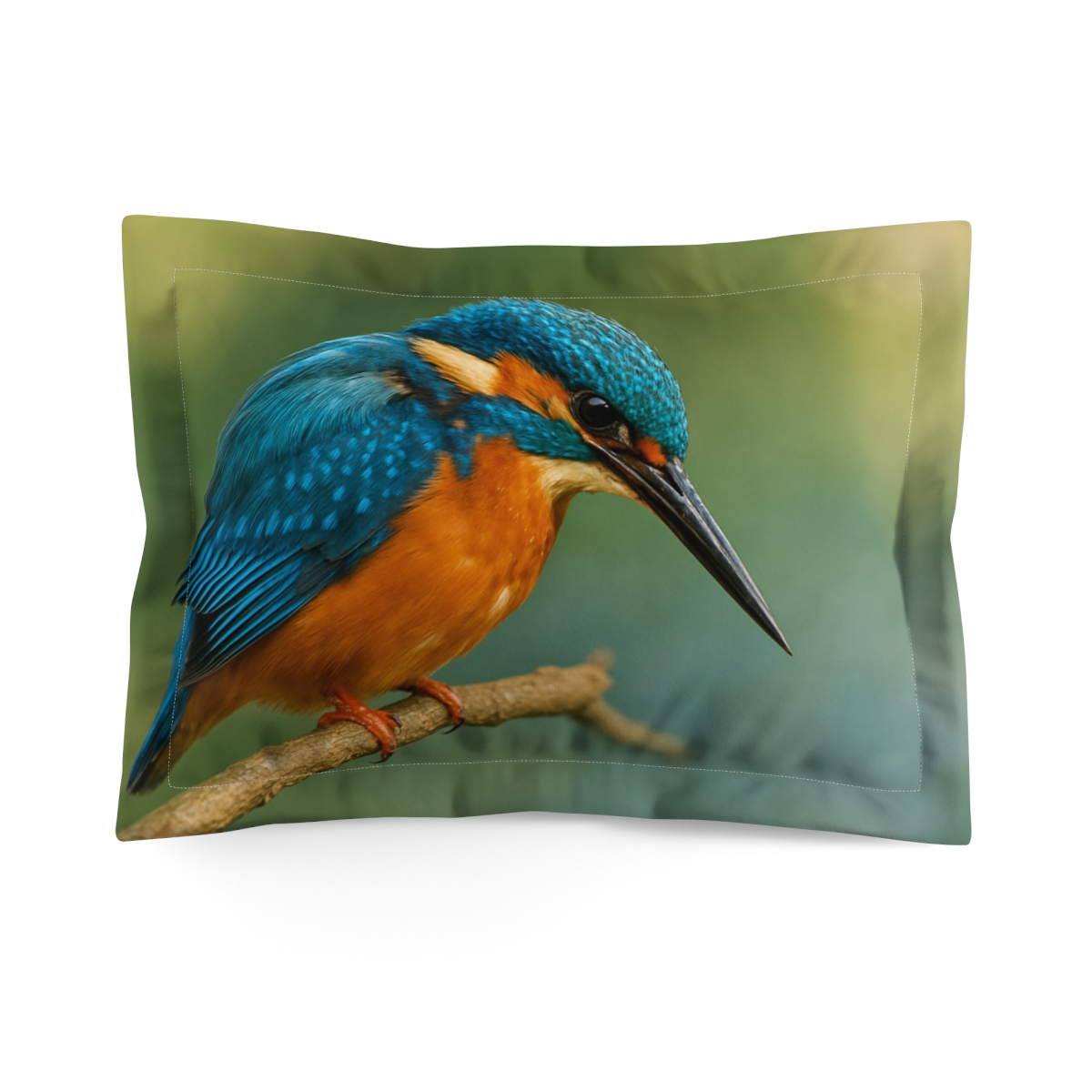 Sapphire Flash Kingfisher unique shape pillows