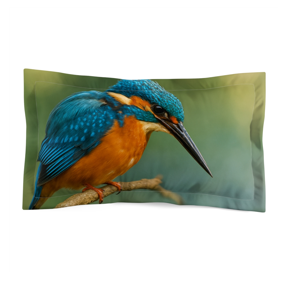 Sapphire Flash Kingfisher unique shape pillows