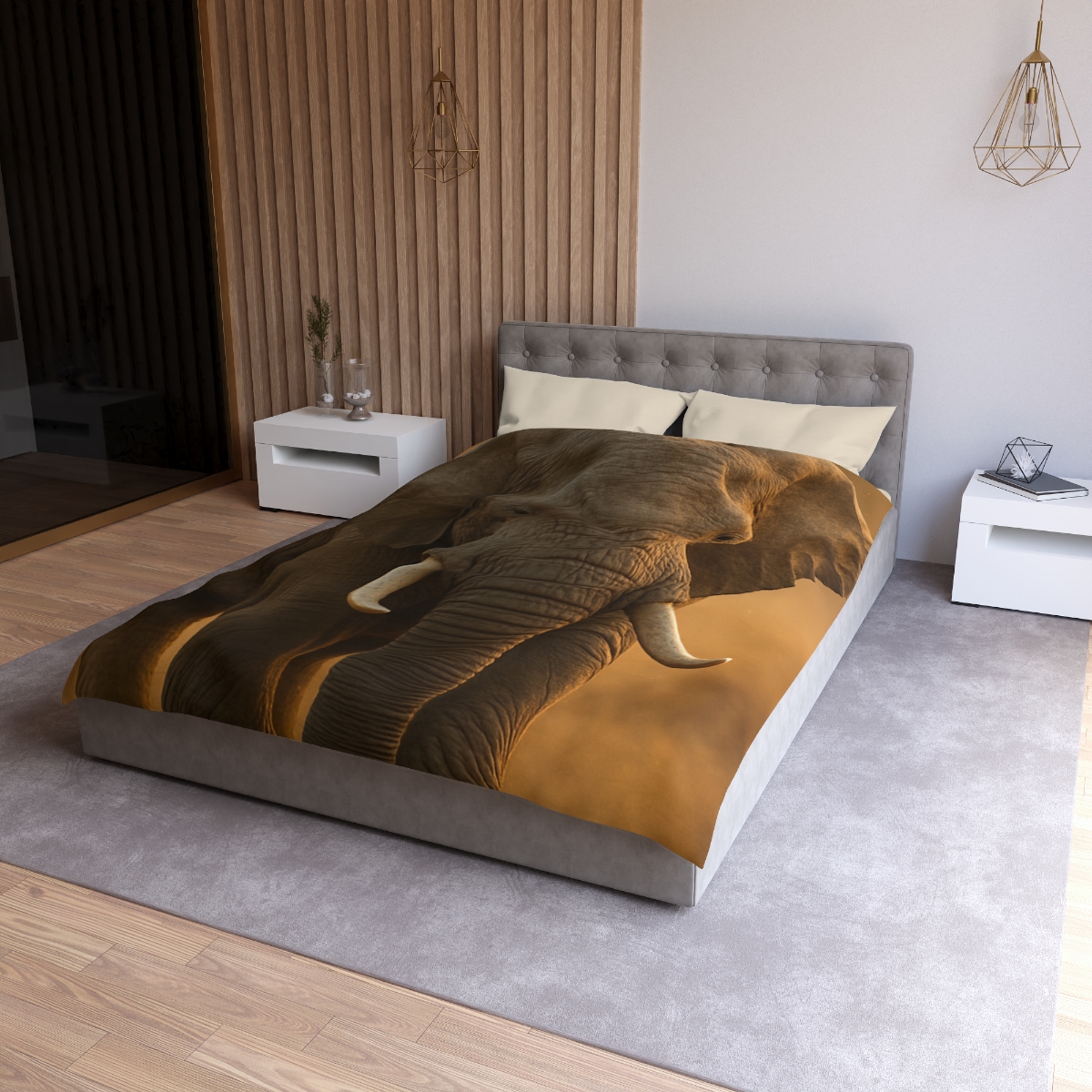 Savannah Sentinel Elephant designer printed duvets