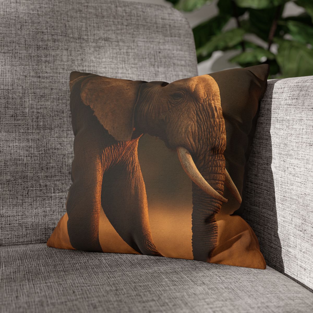 Savannah Sentinel Elephant designer print pillow cases