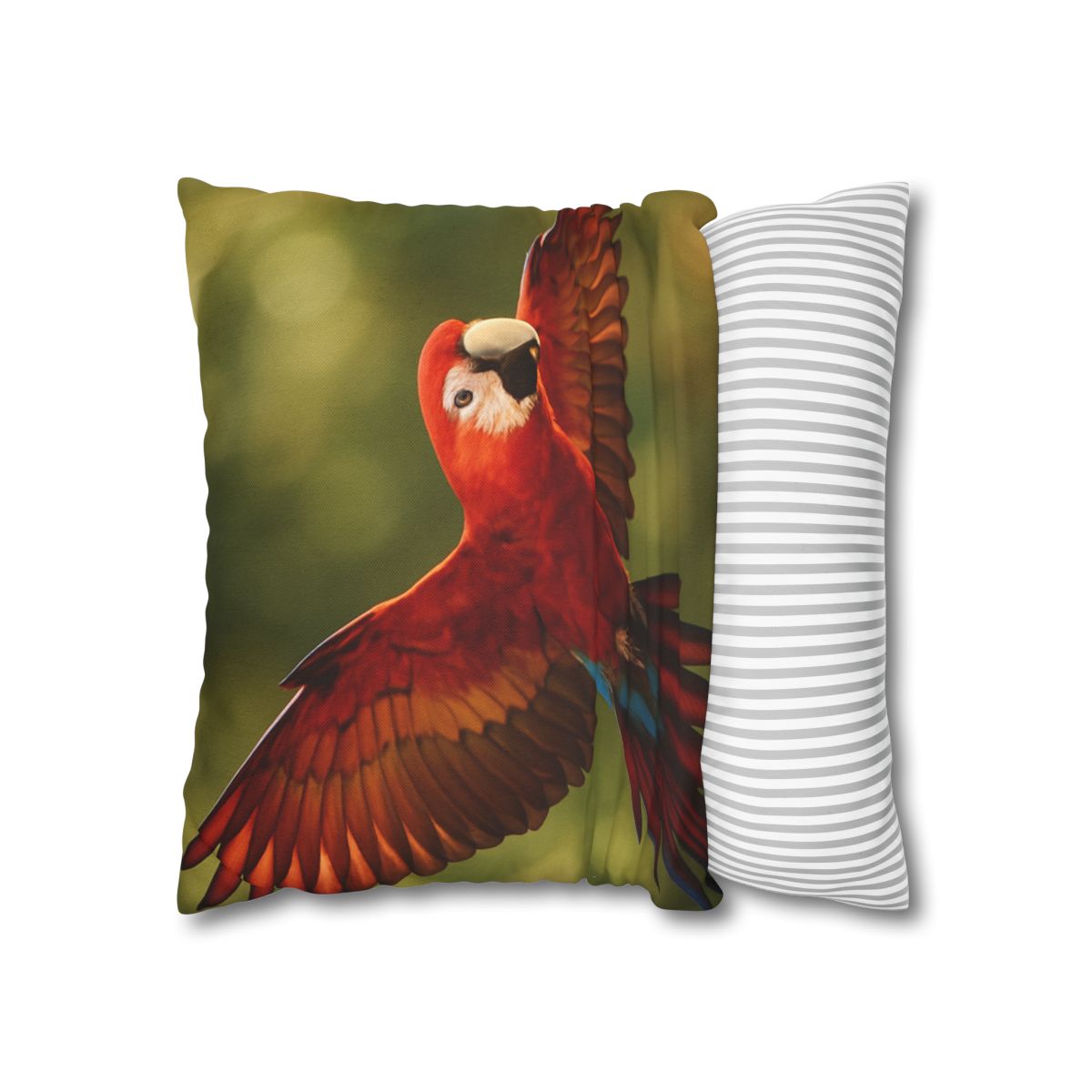 Scarlet Arc Macaw In Flight trendy patterned pillow cases