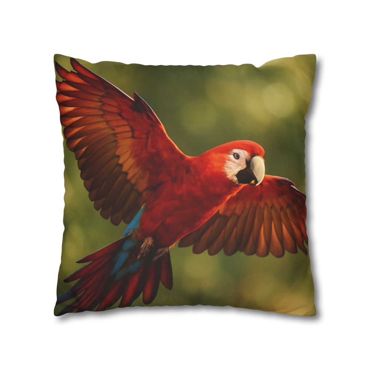 Scarlet Arc Macaw In Flight trendy patterned pillow cases