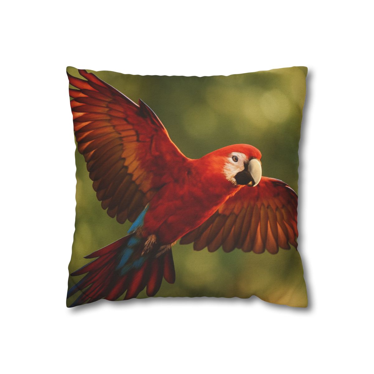 Scarlet Arc Macaw In Flight trendy patterned pillow cases