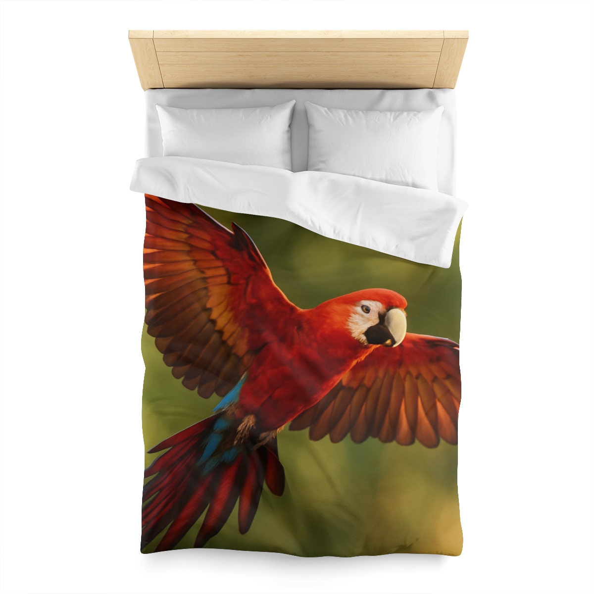 Scarlet Arc Macaw In Flight personalized bedding duvets