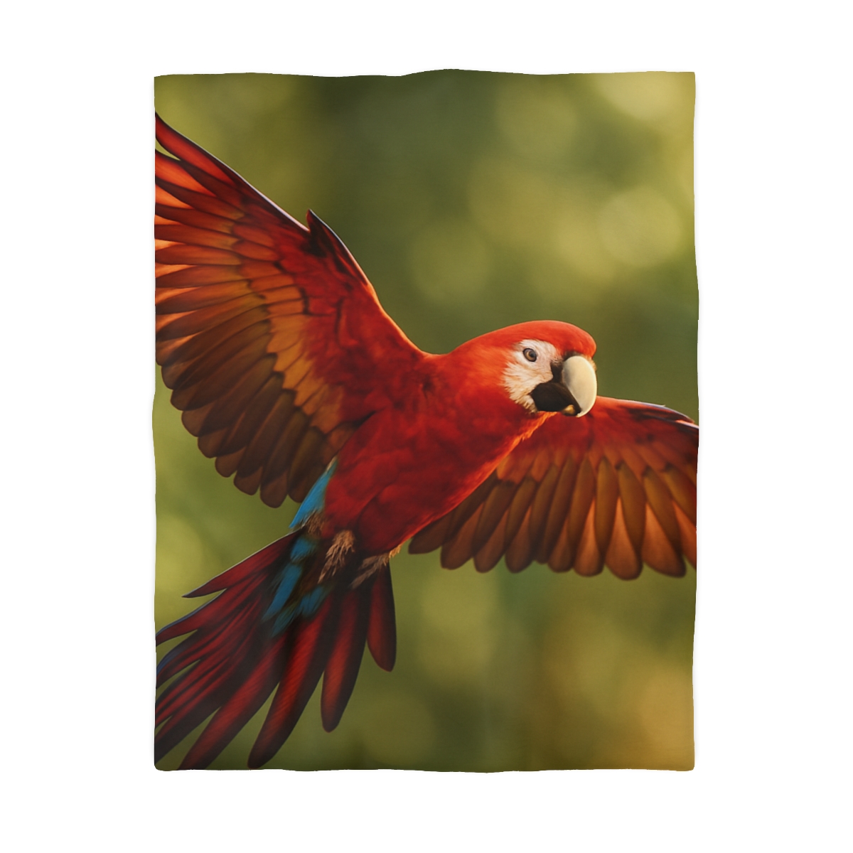 Scarlet Arc Macaw In Flight personalized bedding duvets