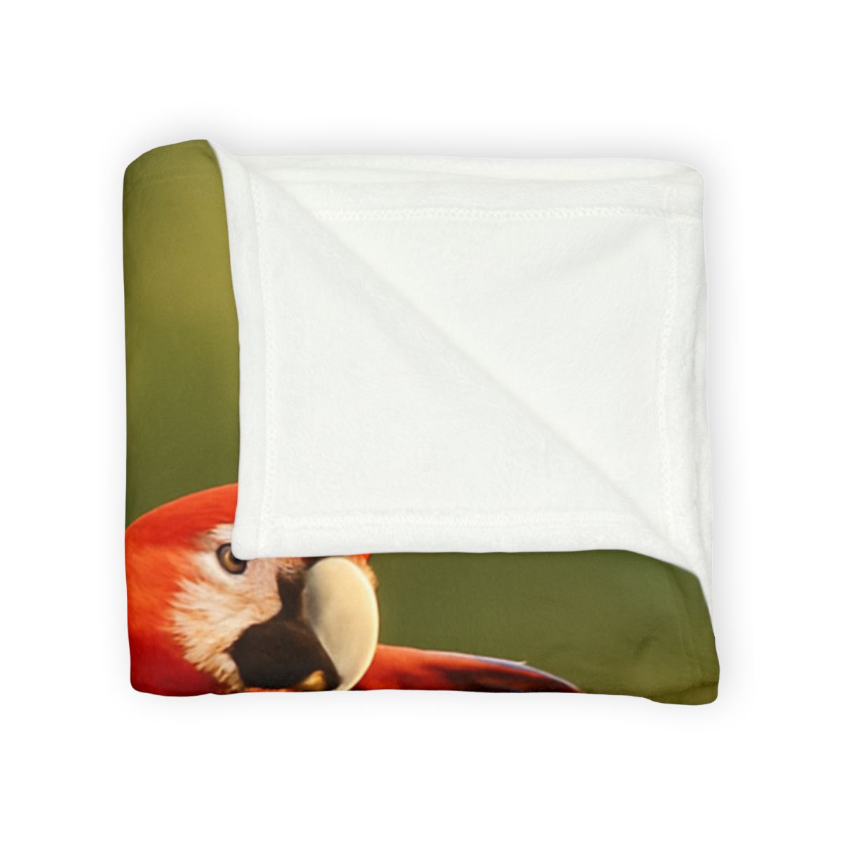 Scarlet Arc Macaw In Flight soft fleece blankets