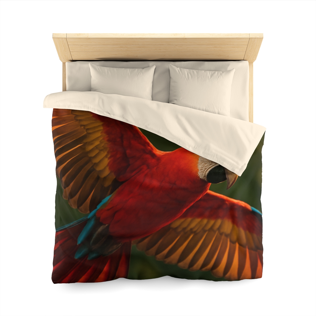 Scarlet Macaw Ember Flight trendy bedroom duvets