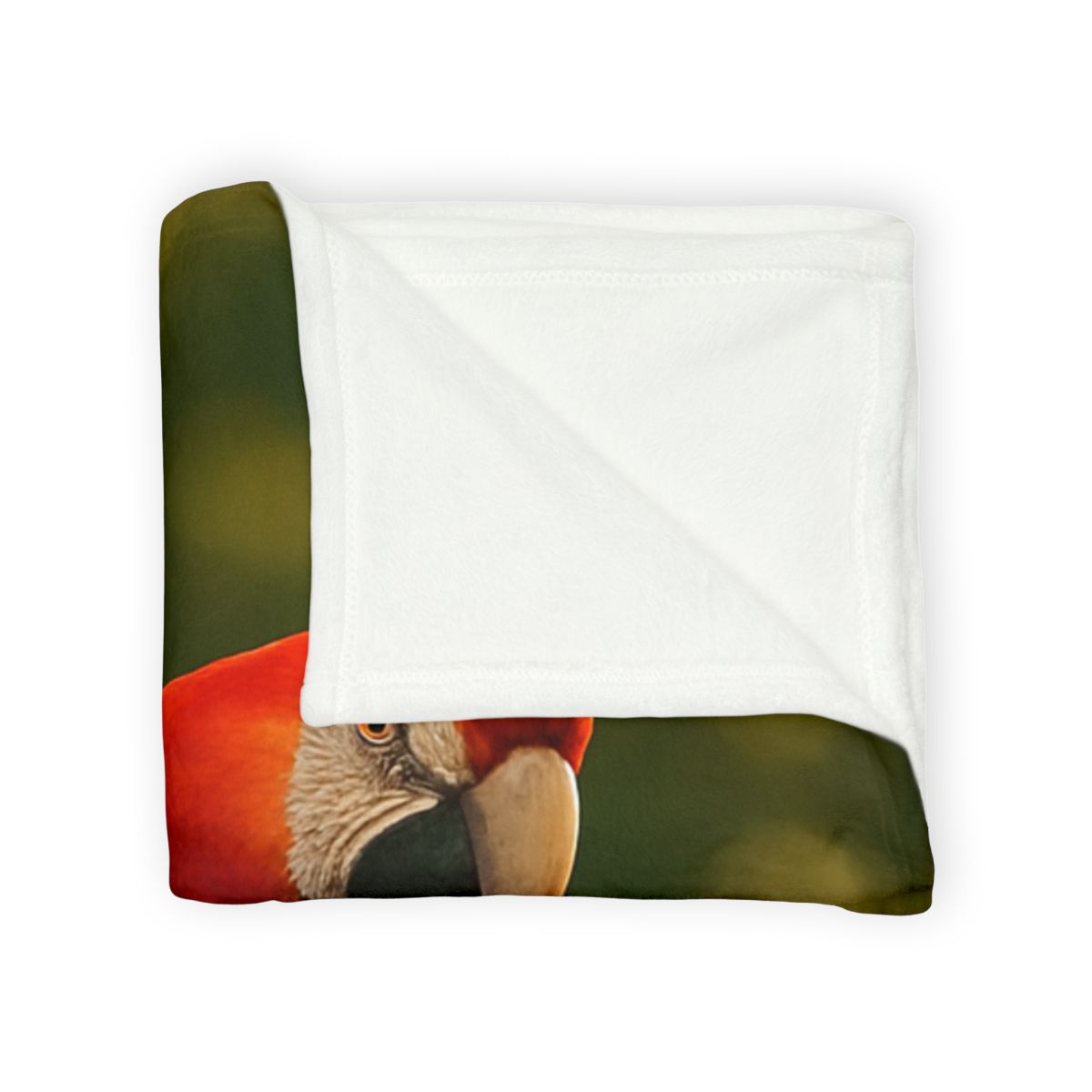Scarlet Macaw Ember Flight soft fleece blankets
