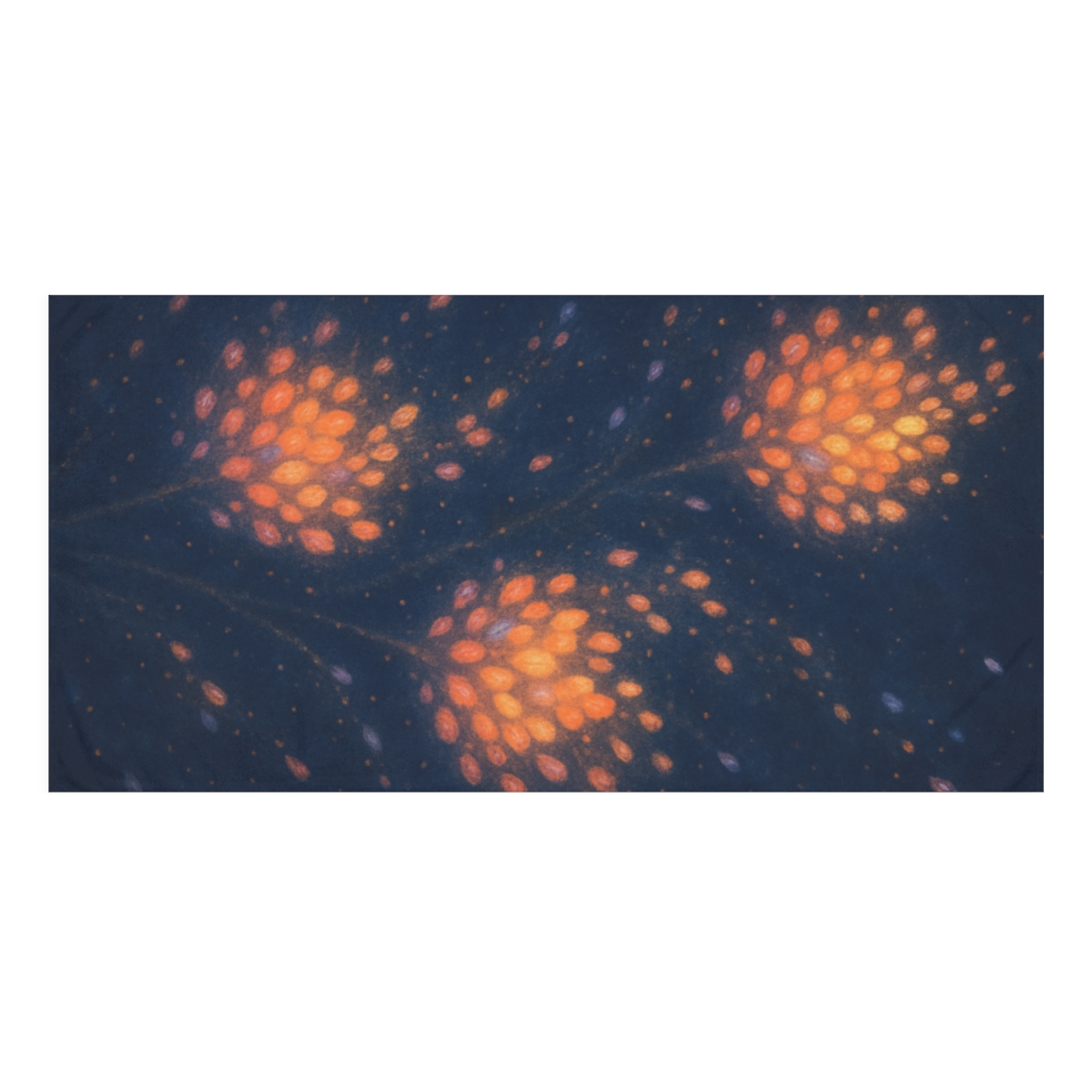 Seed Cluster Nebula Bloom designer printed towels