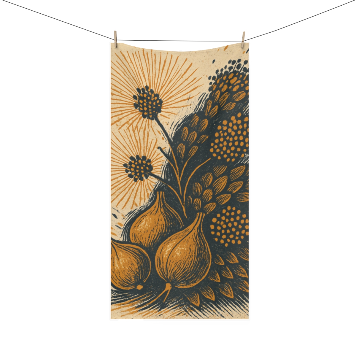 Seed Pod Cluster Burst soft cotton towels