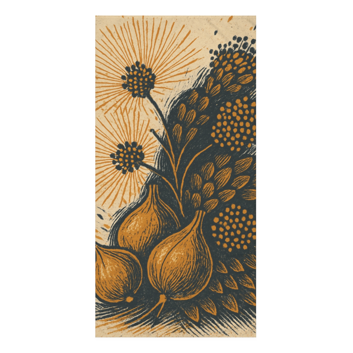 Seed Pod Cluster Burst soft cotton towels