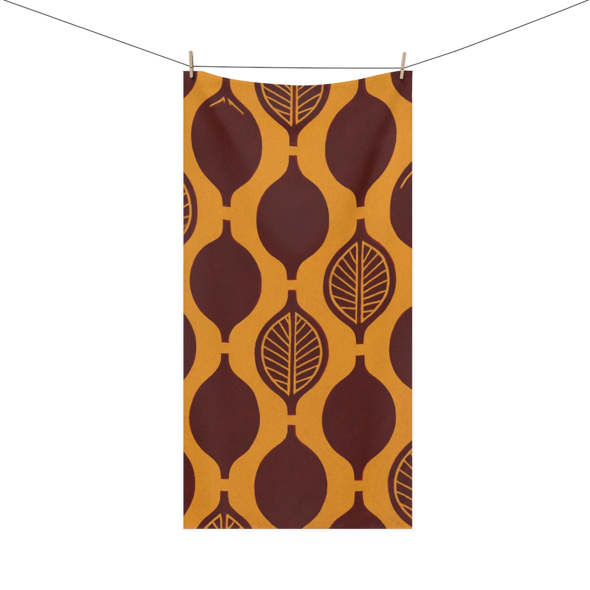 Seed Pod Cluster Grid designer printed towels