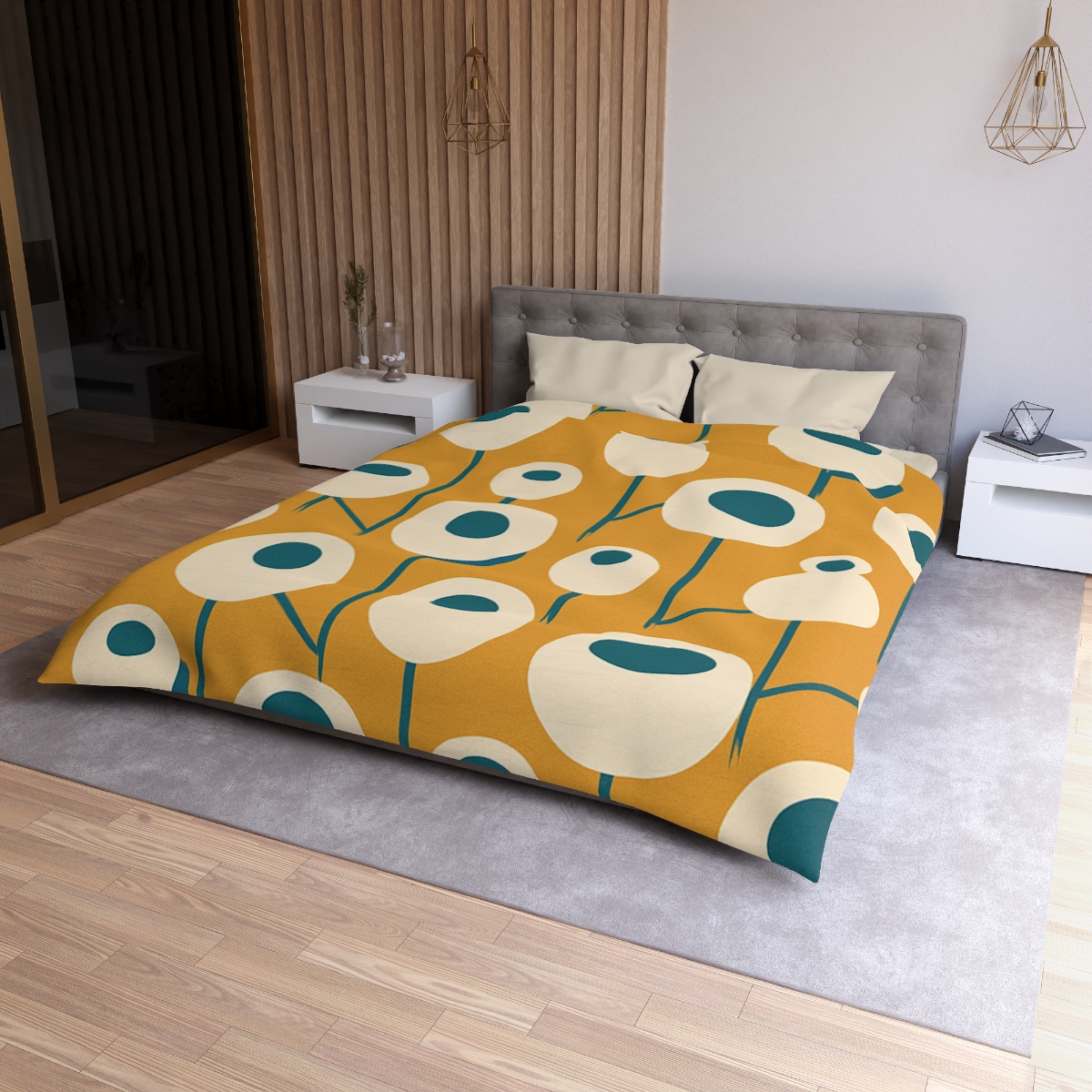 Seed Pod Cluster Grid custom duvets