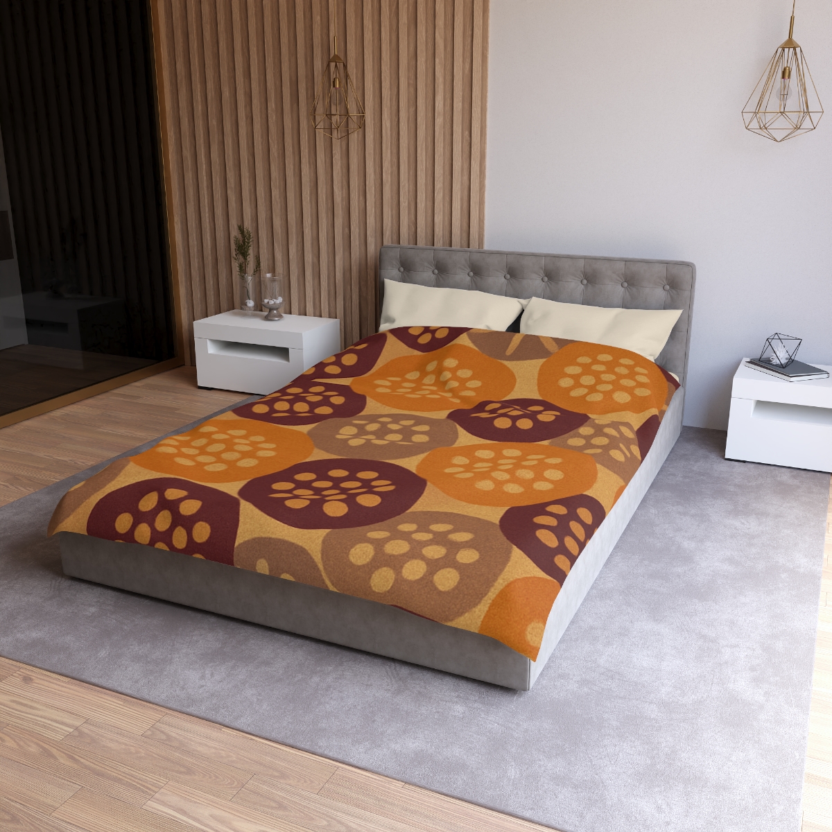 Seed Pod Cluster Mosaic designer printed duvets