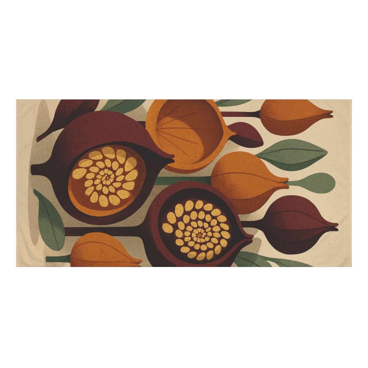 Seed Pod Cluster Study comfortable face towels