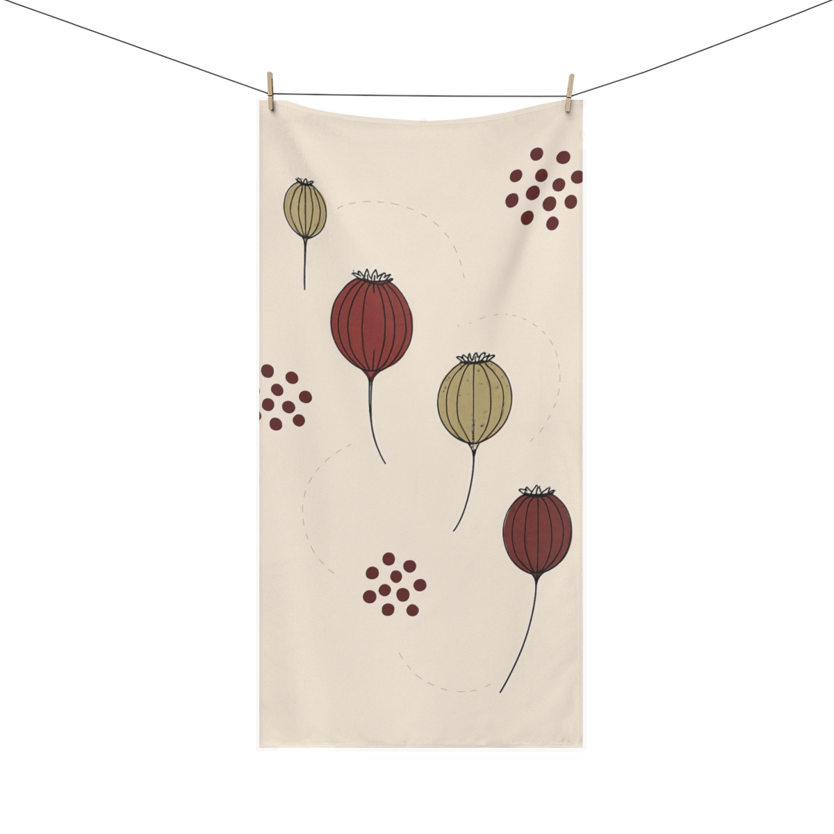 Seed Pod Constellation Cluster comfortable face towels