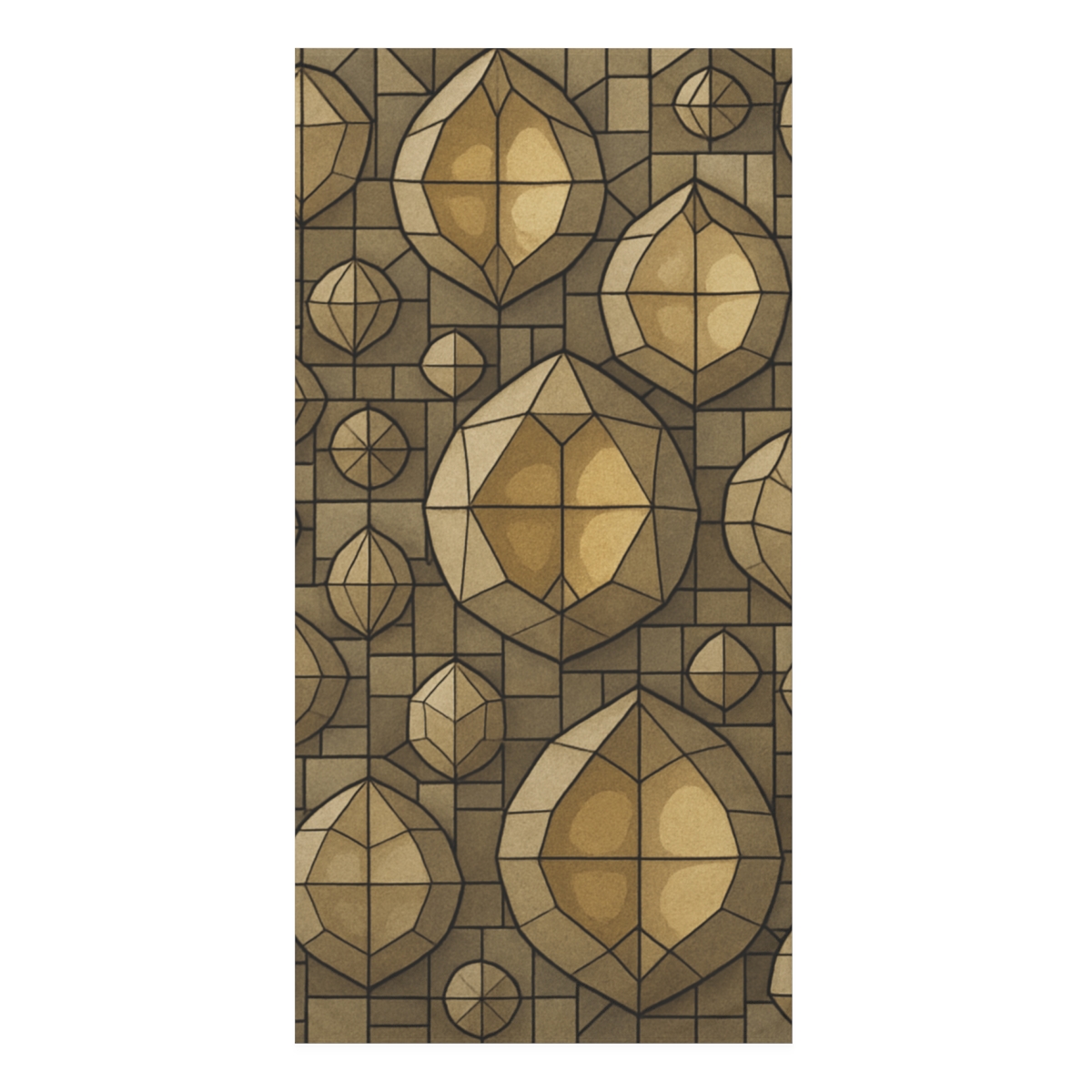 Seed Pod Facet Mosaic unique gift towels