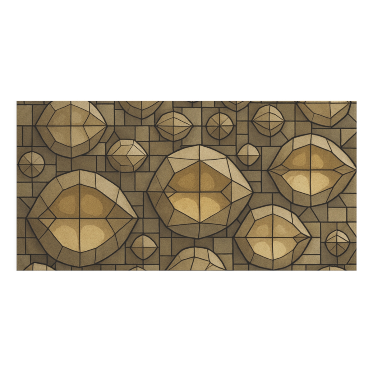 Seed Pod Facet Mosaic unique gift towels