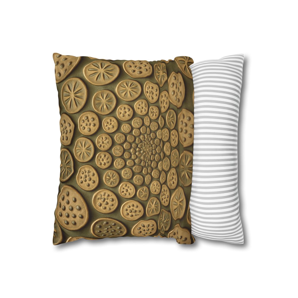 Seed Pod Micro Spiral Array designer print pillow cases