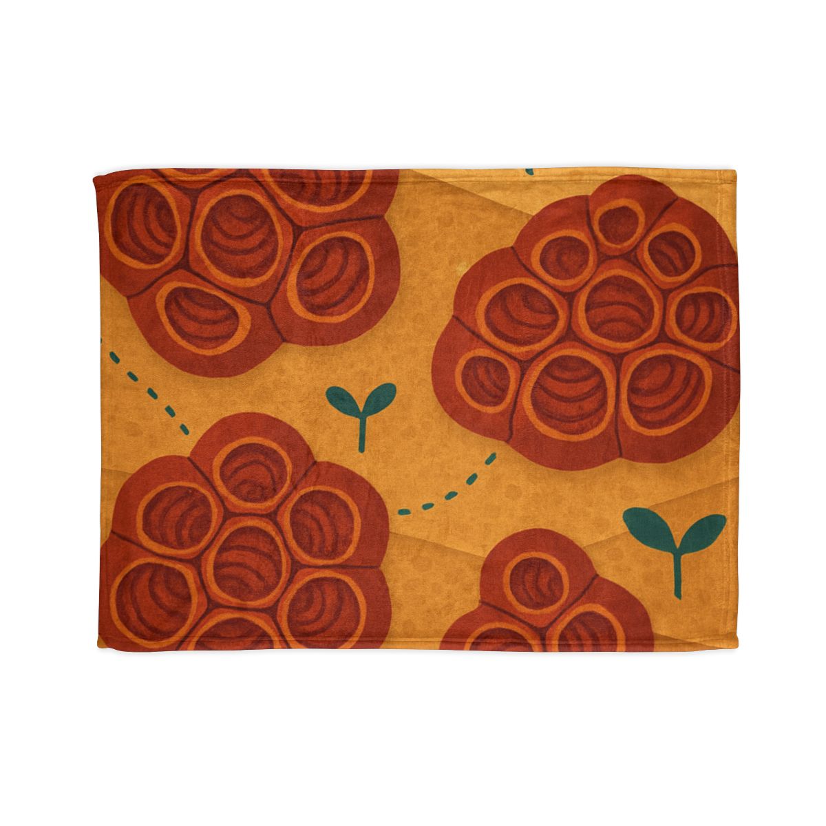 Seed Pod Mosaic soft fleece blankets
