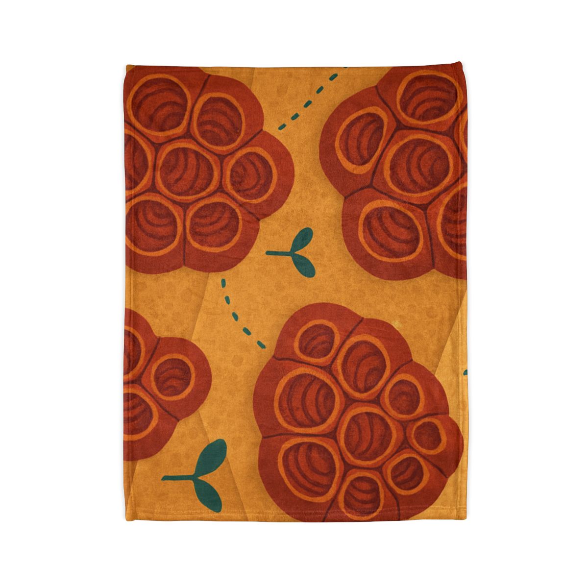 Seed Pod Mosaic soft fleece blankets