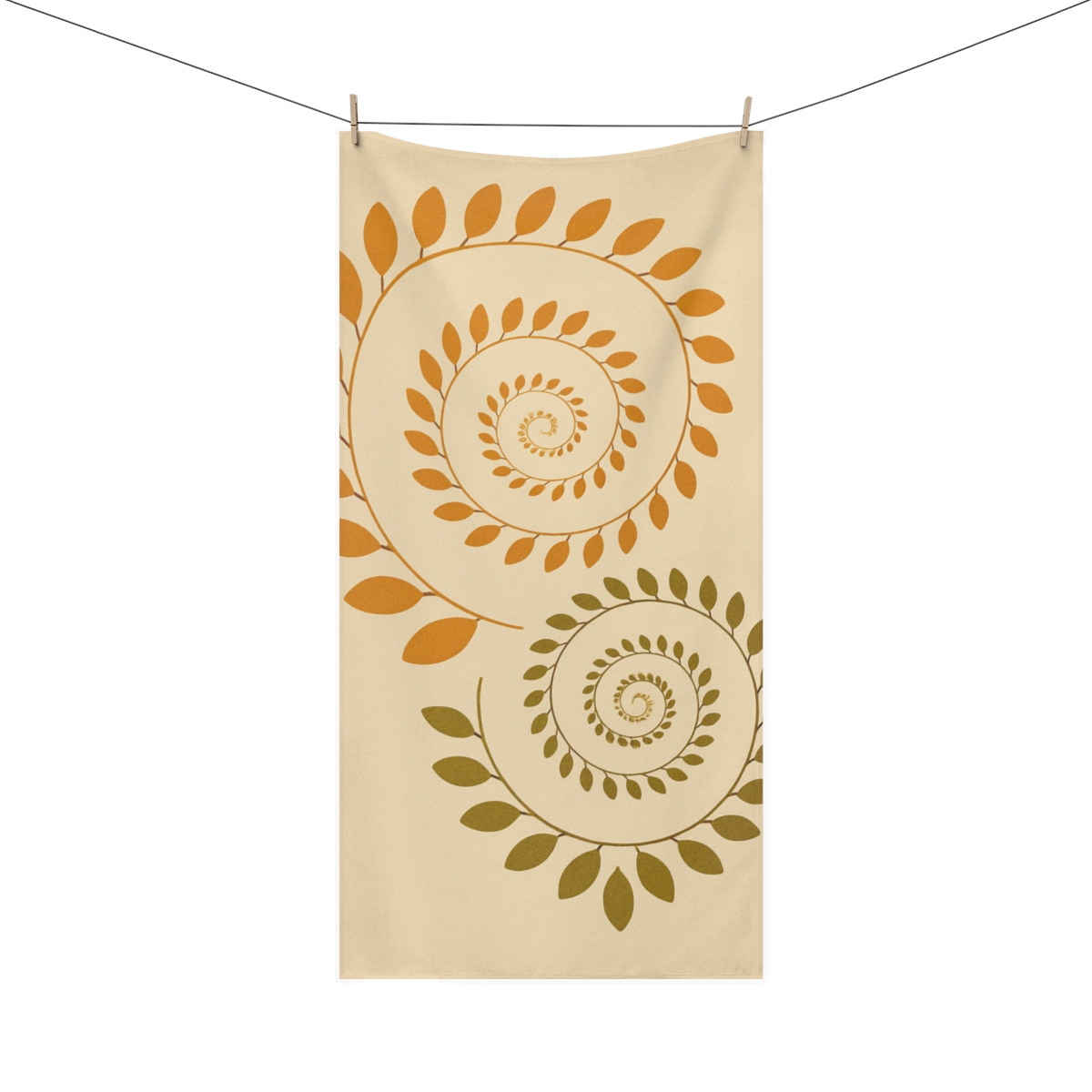 Seed Pod Spiral Array soft cotton towels
