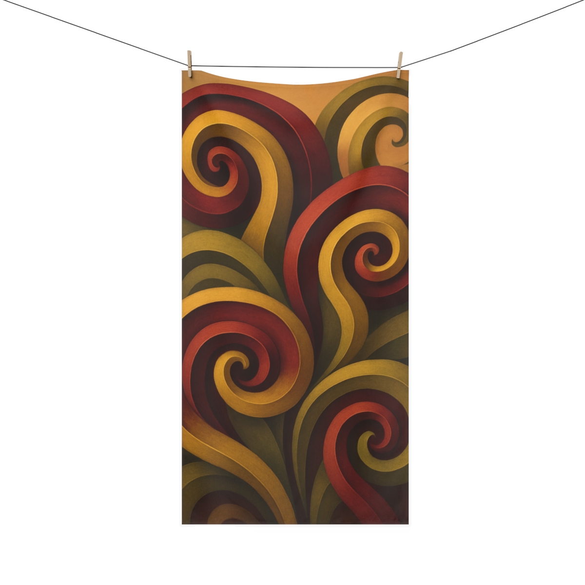 Seed Pod Spiral Composition decorative home towels